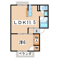 郡山駅 バス27分  柴宮団地下車：停歩5分 2階の物件間取画像